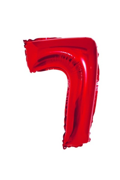 OEM Balon numărul 7, roșu, 100 cm