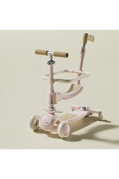 FONIX Πολυλειτουργικό Scooter Commando για Παιδιά, Ρυθμιζόμενη Λαβή, Πτυσσόμενο, Φωτισμός LED, Μουσική, Ροζ