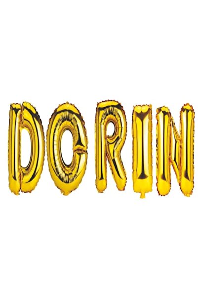 OEM Set baloane cu litere „Dorin”, aurii, 40 cm