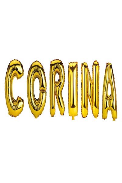 OEM Σετ μπαλόνια με γράμματα Corina, χρυσό, 40 εκ.