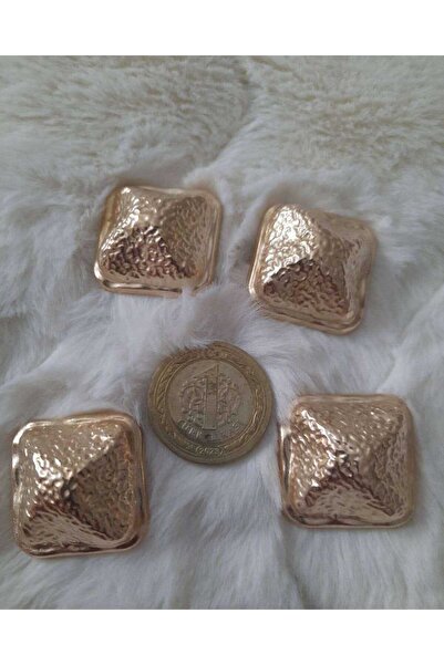 beyna aksesuar BUTON METALIC PLACAT AUR DE DIMENSIUNE MARE 3 CM 1 PACHET 4 BUC.