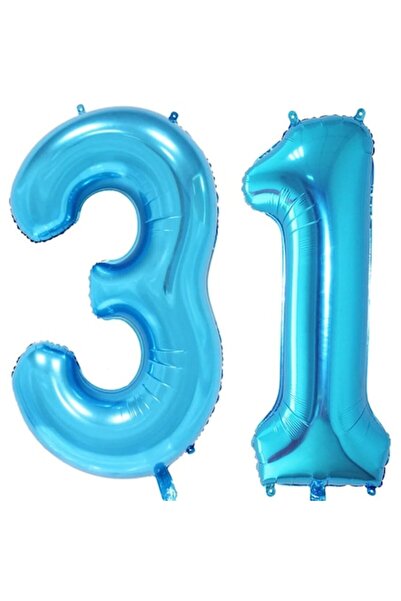 OEM Set 2 baloane folie, ESB, Albastru, aniversare 31 ani, 105 cm