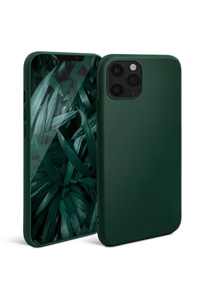 MOOZY Carcasă de telefon, Moozy, pentru Apple iPhone 11 Pro, verde închis, silicon