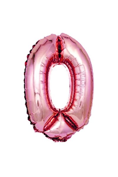 OEM Balon Numărul 0, Auriu Roz, 100cm