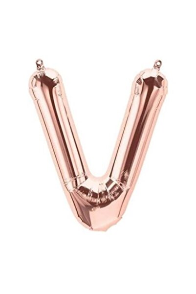 OEM Balon Folie Litera V, ESB, 35 cm, Rose Gold
