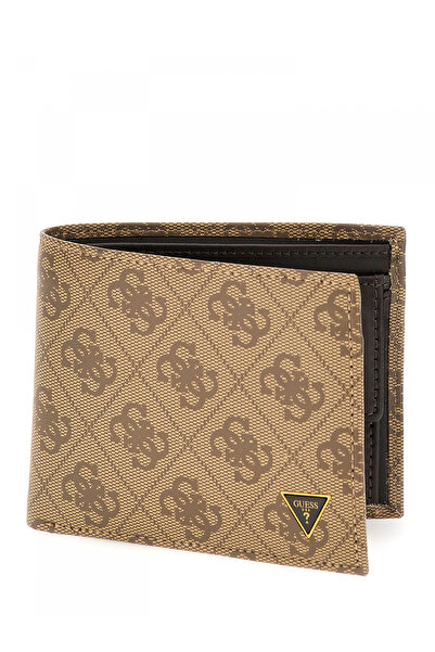 Guess Madrid Erkek Bej/Kahverengi Deri Cüzdan SMMALLLEA27-BBO