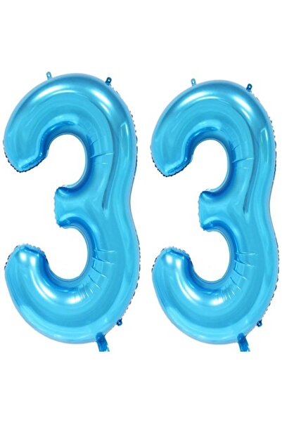 OEM Σετ 2 μπαλόνια αλουμινίου, ESB, Μπλε, 33α γενέθλια, 105 cm