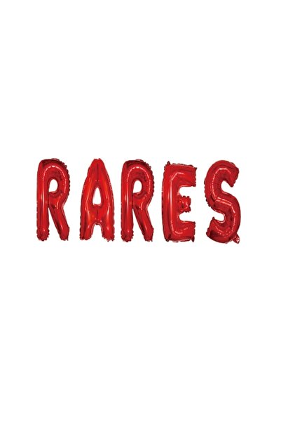 OEM Комплект балони с букви „Rares“, червени, 40 см