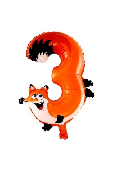 OEM Balon cifra 3, model animal, 50cm