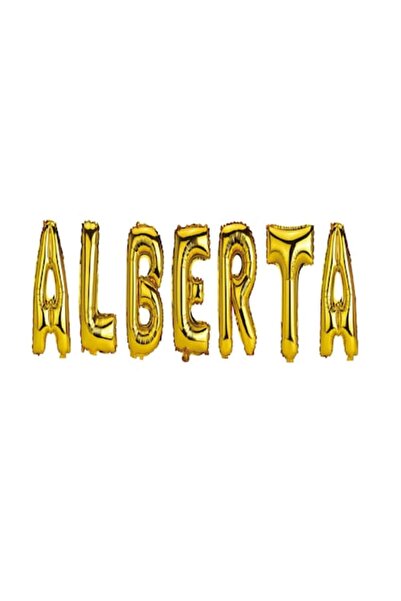 OEM Set Baloane Litere Nume Alberta, Auriu, 40Cm
