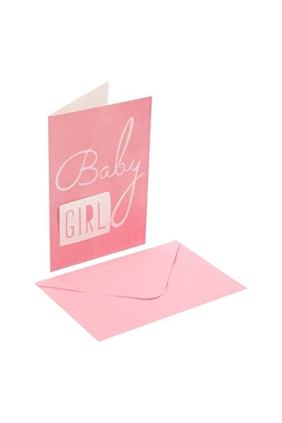 OEM Felicitare 3D, model fetiță, cu plic, dimensiune 13x19 cm, roz