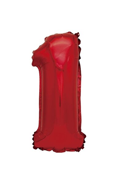 Mirific Party Balon folie metalică, numărul 1, 40 cm, roșu