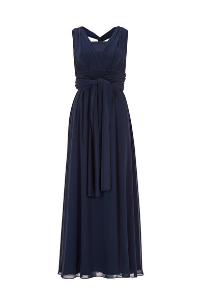 Swing Γυναικείο βραδινό φόρεμα 5AI14200 Μπλε σκούρο