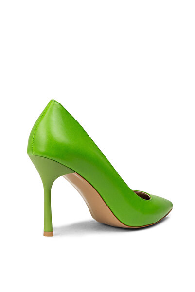 Deery Women's Green Stiletto Heeled Shoes