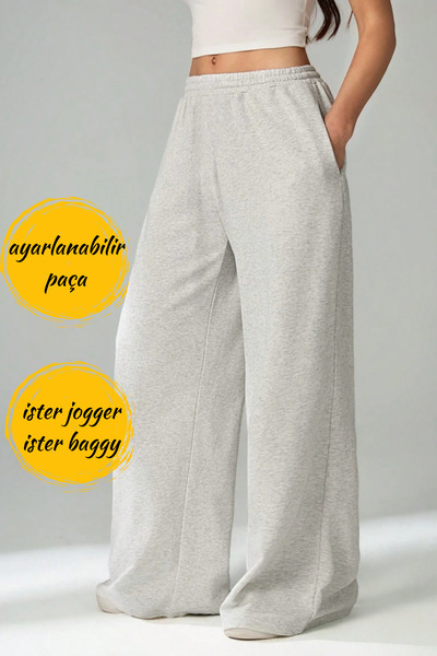 BSBSPOR Φούτερ Unisex με διπλή τσέπη - Ρυθμιζόμενο πόδι: Jogger & Baggy - Μαύρο Γκρι Ανθρακίτη