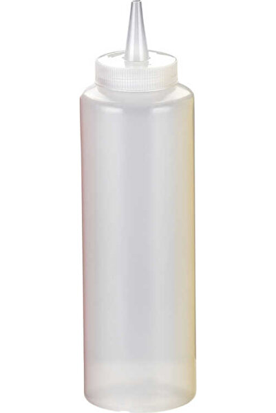 ZTF PLASTİK 250 ml Fişek Uçlu Beyaz Renkli Sosluk,ketçap şişesi,mayonez şişes...