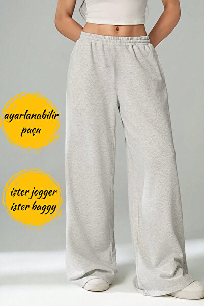 BSBSPOR Φούτερ Unisex με διπλή τσέπη - Ρυθμιζόμενο πόδι: Jogger & Baggy - Μαύρο Γκρι Ανθρακίτη