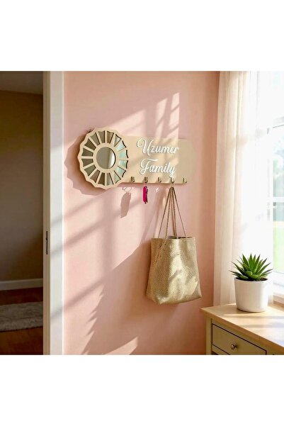 LuxuryConcept Dekoratif Aynalı Pleksi Anahtarlık Askısı Isme Özel Pleksi Yazı...