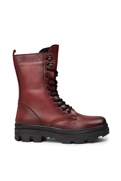 Deery Kadın Bordo Hakiki Deri Postal Bot
