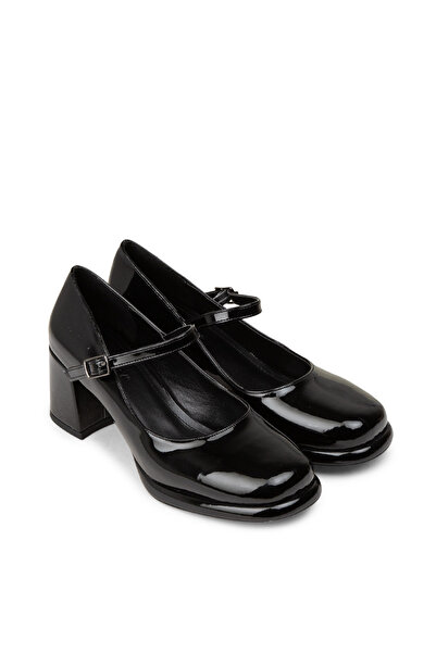 Deery Women's Patent Leather Black Mary Jane Casual Shoes