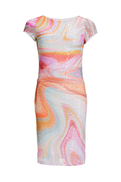 Swing Γυναικείο Φόρεμα Κοκτέιλ 5AI21200 Πολύχρωμο