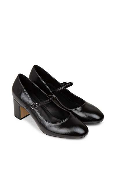 Deery Women's Vintage Patent Leather Black Mary Jane Shoes