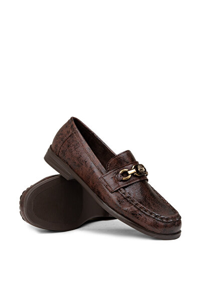 Deery Дамски кафяви мокасини