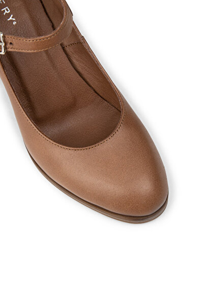 Deery Women's Genuine Leather Mink Color Mary Jane Shoes