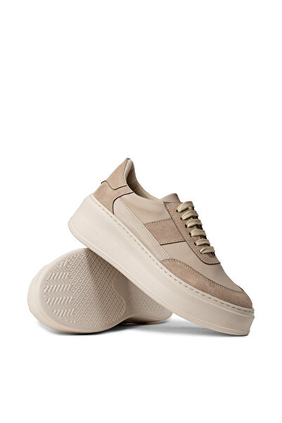 Deery Women's Beige Color Sneaker Shoes