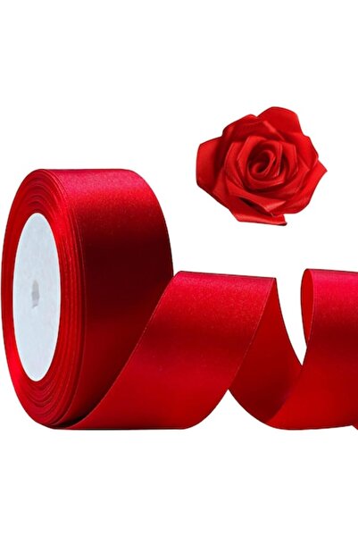 OEM Panglică de satin pentru împachetat și decorațiuni, roșie, 4cm x 22cm