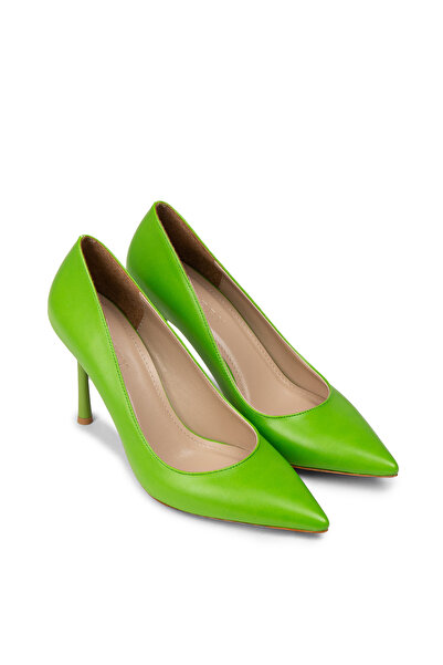 Deery Γυναικεία παπούτσια με τακούνι σε πράσινο στιλέτο