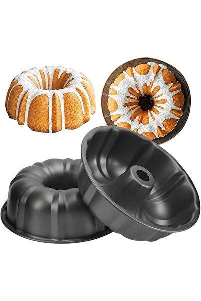 The Bros قالب كيك أنبوبي مضلع غير لاصق مقاس 9.5 بوصة - أدوات خبز متينة من الفولاذ الكربوني للكيك والحلويات