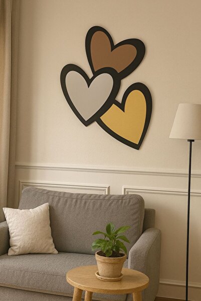 Limly Tasarım Kalp Ayna - Kalp desenli Dekoratif Ayna