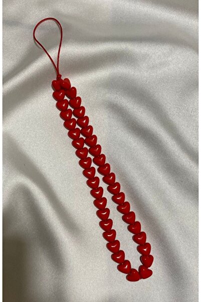 jemilas Kırmızı Kalp Tasarım Telefon Charm, Telefon Taşıyıcı, Tablet Taşıyıcı