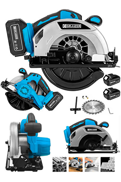 Graizer M 21 V Platinum Akülü Çelik Şanzuman Şarjlı Ahşap Sunta Ağaç Kesme Makinası Daire Testere