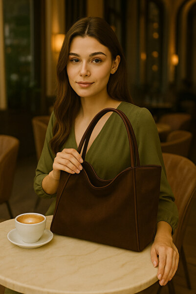 ESTUTE Luxury Suede Shoulder and Casual Tote Bag