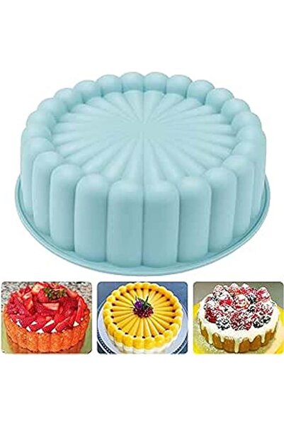 The Bros قالب كيك دائري من السيليكون مقاس 18 سم - قالب غير لاصق للجبن والبراوني والتارت والخبز