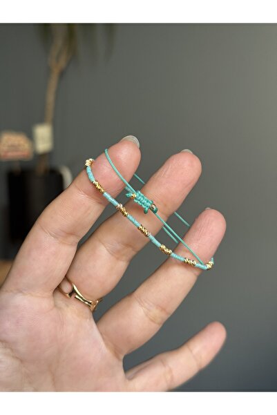 DGK COLLECTİON 14K gold renk dorika taşlı ve turkuaz renk doğal taşlı,ayarlan...