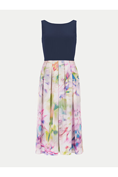 Swing Γυναικείο Φόρεμα Κοκτέιλ 5AG25800 Μπλε Σκούρο Μπλε, Πολύχρωμο