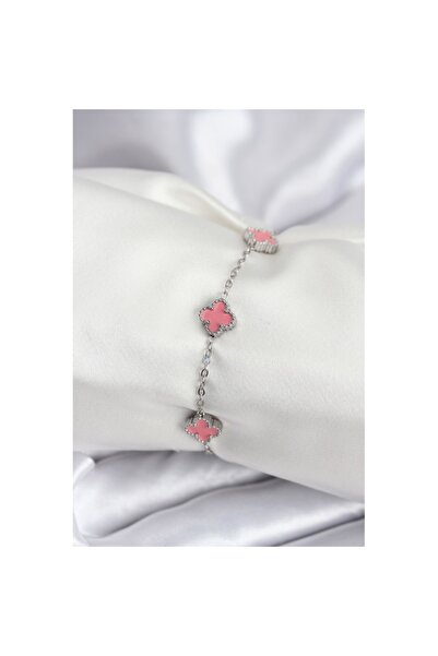 Skygo سوار نسائي من الفولاذ 316L بلون فضي وردي بيبي بوي يوكانا - TJ-BB7947