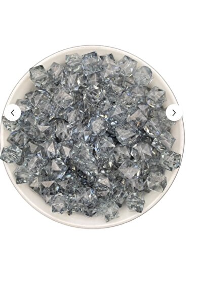 BEİLYS COSMETİCS & ACCESSORY 10mm Gray / Anthracite/Smoked Color Cube Cubic Model Acrylic Beads, Bag Beads (100 Pieces)
