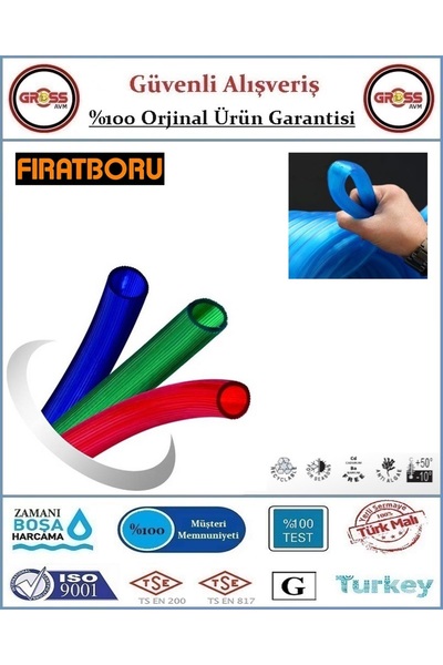 FIRAT Silikonlu Bahçe Su Hortumu 1/2 - Esnek Bükülebilir - 25 Metre
