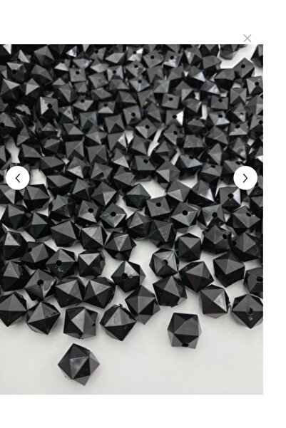 BEİLYS COSMETİCS & ACCESSORY 10mm Black Color Cube, Cubic Model Acrylic Beads, Jewelry, Bag Beads (100 Pieces)