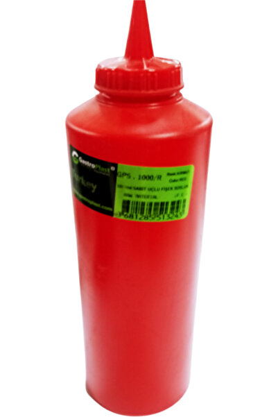 ZTF PLASTİK 1000 ml Kırmızı Fişek Uçlu Sosluk,ketçap şişesi,mayonez şişesi,ha...