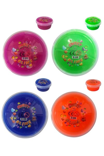 Oyunsal سلايم أزرق - برتقالي - كرز - أخضر سلايم حلو - 4 قطع سلايم منفوش بألوا...