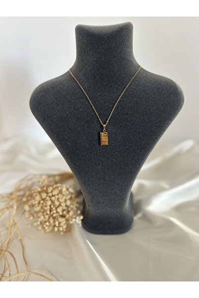 Çelik Külçe gr Altın model kolye
