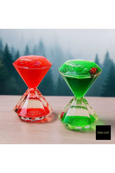 STAR CAST Elmas Tasarımlı Sıvı Kum Saati – Masaüstü Dekor & Stres Giderici