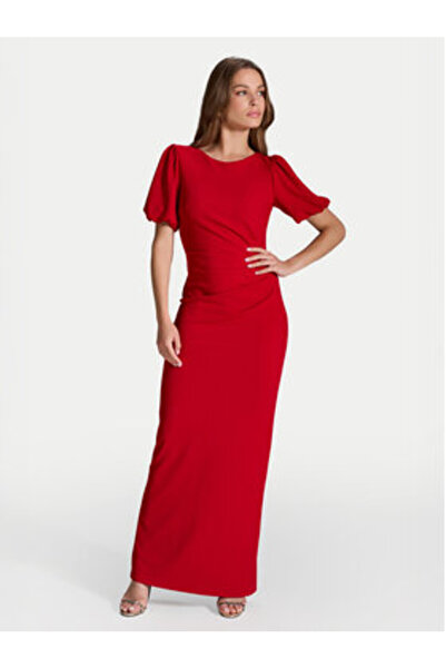 Swing Γυναικείο βραδινό φόρεμα 5AG15200 Κόκκινο