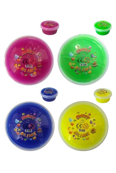 Oyunsal سلايم أزرق - أصفر - كرز - أخضر سلايم حلو - 4 قطع سلايم منفوش بألوان ن...