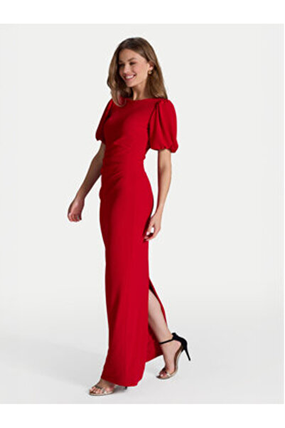 Swing Γυναικείο βραδινό φόρεμα 5AG15200 Κόκκινο